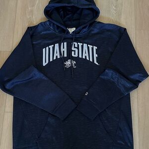 Champion Navy Utah State Pullover Hoodie